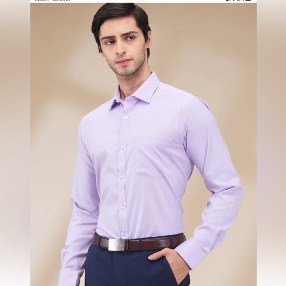 PARK Avenue Men's Lavender Dress Shirt. CUELLO 39 cm